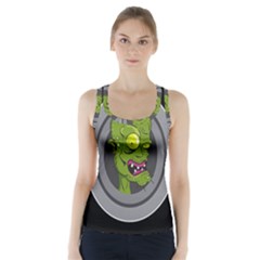 Zombie Pictured Illustration Racer Back Sports Top by Sapixe