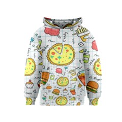 Colorful Doodle Soda Cartoon Set Kids  Pullover Hoodie by Sapixe