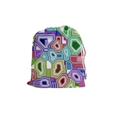 Board Interfaces Digital Global Drawstring Pouches (medium)  by Sapixe