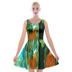 Ceramics Of Ancient Land 2 Velvet Skater Dress by bestdesignintheworld