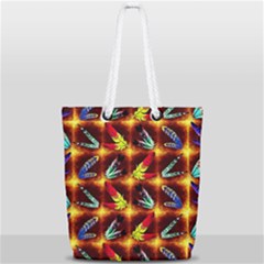 Feathers Full Print Rope Handle Tote (small) by ArtworkByPatrick