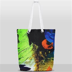 I Wonder 1 Full Print Rope Handle Tote (small) by bestdesignintheworld