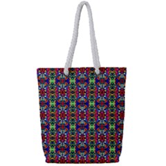 Colorful-30 Full Print Rope Handle Tote (small) by ArtworkByPatrick