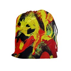 Fish And Bread1/1 Drawstring Pouches (extra Large) by bestdesignintheworld