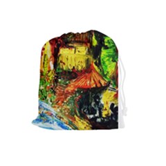 St Barbara Resort Drawstring Pouches (large)  by bestdesignintheworld