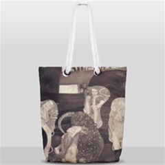 Jurisprudence - Gustav Klimt Full Print Rope Handle Tote (small) by Valentinaart