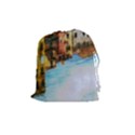 Architecture Art Blue Drawstring Pouches (Medium)  View1