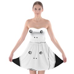 Drawing  Strapless Bra Top Dress by ValentinaDesign