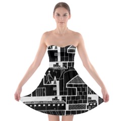 Drawing  Strapless Bra Top Dress by ValentinaDesign