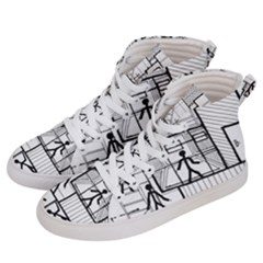 Drawing Men s Hi-top Skate Sneakers by ValentinaDesign