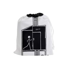 Drawing Drawstring Pouches (large)  by ValentinaDesign