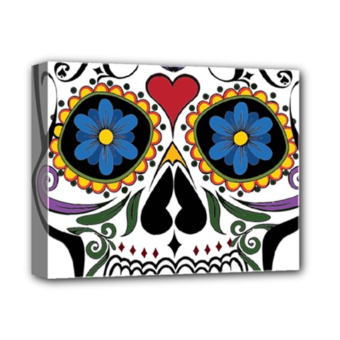 Cranium Sugar Skull Deluxe Canvas 14  X 11  by StarvingArtisan