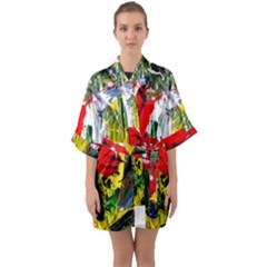 Bow Of Scorpio Before A Butterfly 2 Quarter Sleeve Kimono Robe by bestdesignintheworld