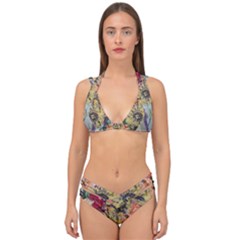 Sunflowers And Lamp Double Strap Halter Bikini Set by bestdesignintheworld