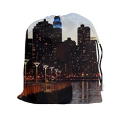 New York City Skyline Building Drawstring Pouches (xxl) by Simbadda