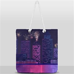 Architecture Home Skyscraper Full Print Rope Handle Tote (large) by Simbadda