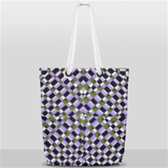 Hypnotic Geometric Pattern Full Print Rope Handle Tote (small) by dflcprints