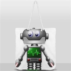 Robot Full Print Rope Handle Tote (large) by Simbadda