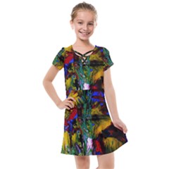Night At The Foot Of Fudziama 1 Kids  Cross Web Dress by bestdesignintheworld
