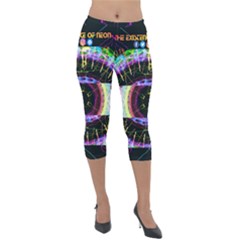 The Existence Of Neon Lightweight Velour Capri Leggings  by TheExistenceOfNeon2018
