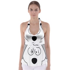 Animal Cartoon Colour Dog Babydoll Tankini Top by Nexatart