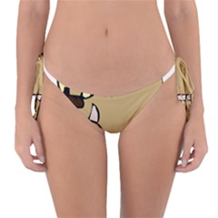 Bulldog Dog Head Canine Pet Reversible Bikini Bottom by Nexatart