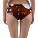 Bulldog Cartoon Angry Dog Reversible Mid-Waist Bikini Bottoms View2