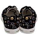 Dog Pawprint Tracks Background Pet Men s Low Top Canvas Sneakers View4