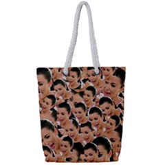 Crying Kim Kardashian Full Print Rope Handle Tote (small) by Valentinaart