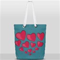 Background Desktop Hearts Heart Full Print Rope Handle Tote (Small) View1