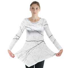 White Background Pattern Tile Long Sleeve Tunic  by Sapixe