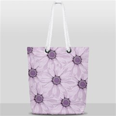 Background Desktop Flowers Lilac Full Print Rope Handle Tote (small) by Sapixe