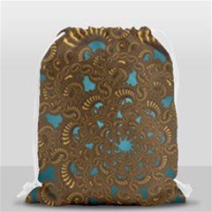 Fractal Abstract Pattern Drawstring Bag (small) by Sapixe