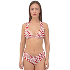 Graphics Pattern Design Abstract Double Strap Halter Bikini Set by Sapixe