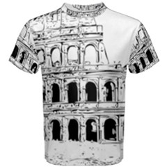 Line Art Architecture Men s Cotton Tee by Sapixe