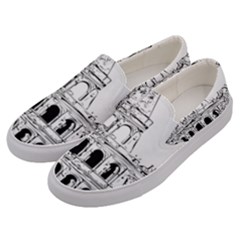 Line Art Architecture Men s Canvas Slip Ons by Sapixe