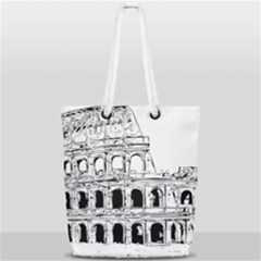 Line Art Architecture Full Print Rope Handle Tote (small) by Sapixe