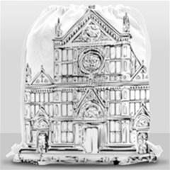Line Art Architecture Church Italy Drawstring Bag (large) by Sapixe