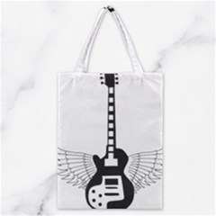 Guitar Abstract Wings Silhouette Classic Tote Bag by Sapixe