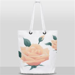 Rose Flower Nature Floral Summer Full Print Rope Handle Tote (small) by Sapixe