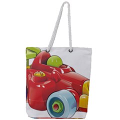 Car Vehicle Racing Car Formula Full Print Rope Handle Tote (large) by Sapixe