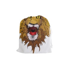 Lion Animal Roar Lion S Mane Comic Drawstring Pouches (medium)  by Sapixe