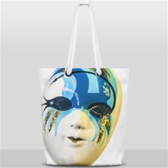 Porcelain Mask Minature Mask Full Print Rope Handle Tote (small) by Sapixe