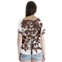 Tree Vector Ornament Color V-Neck Flutter Sleeve Top View2