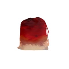 Flaming Skies Ominous Fire Clouds Drawstring Pouches (small)  by Sapixe