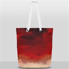Flaming Skies Ominous Fire Clouds Full Print Rope Handle Tote (small) by Sapixe