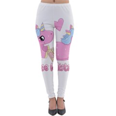 Long Distance Lover - Cute Unicorn Lightweight Velour Leggings by Valentinaart
