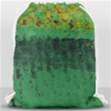 Green Fabric Textile Macro Detail Drawstring Bag (Large) View2