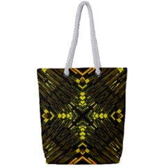 Abstract Glow Kaleidoscopic Light Full Print Rope Handle Tote (small) by Sapixe