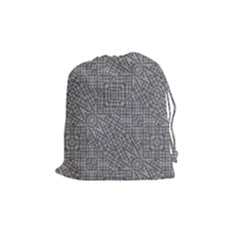 Linear Intricate Geometric Pattern Drawstring Pouches (medium)  by dflcprints